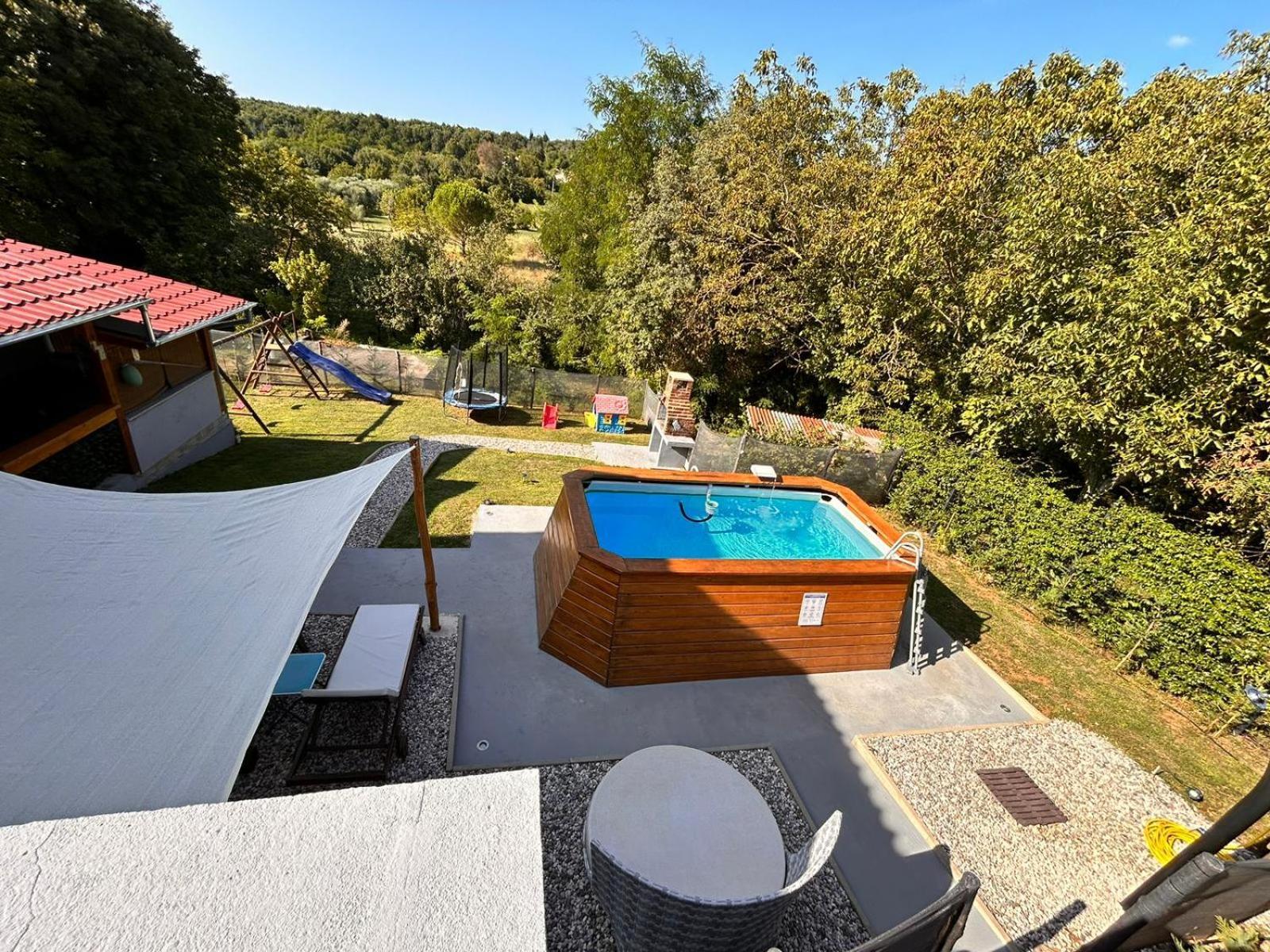 Apartman Goga With Pool And Jacuzzi Labin  Bagian luar foto